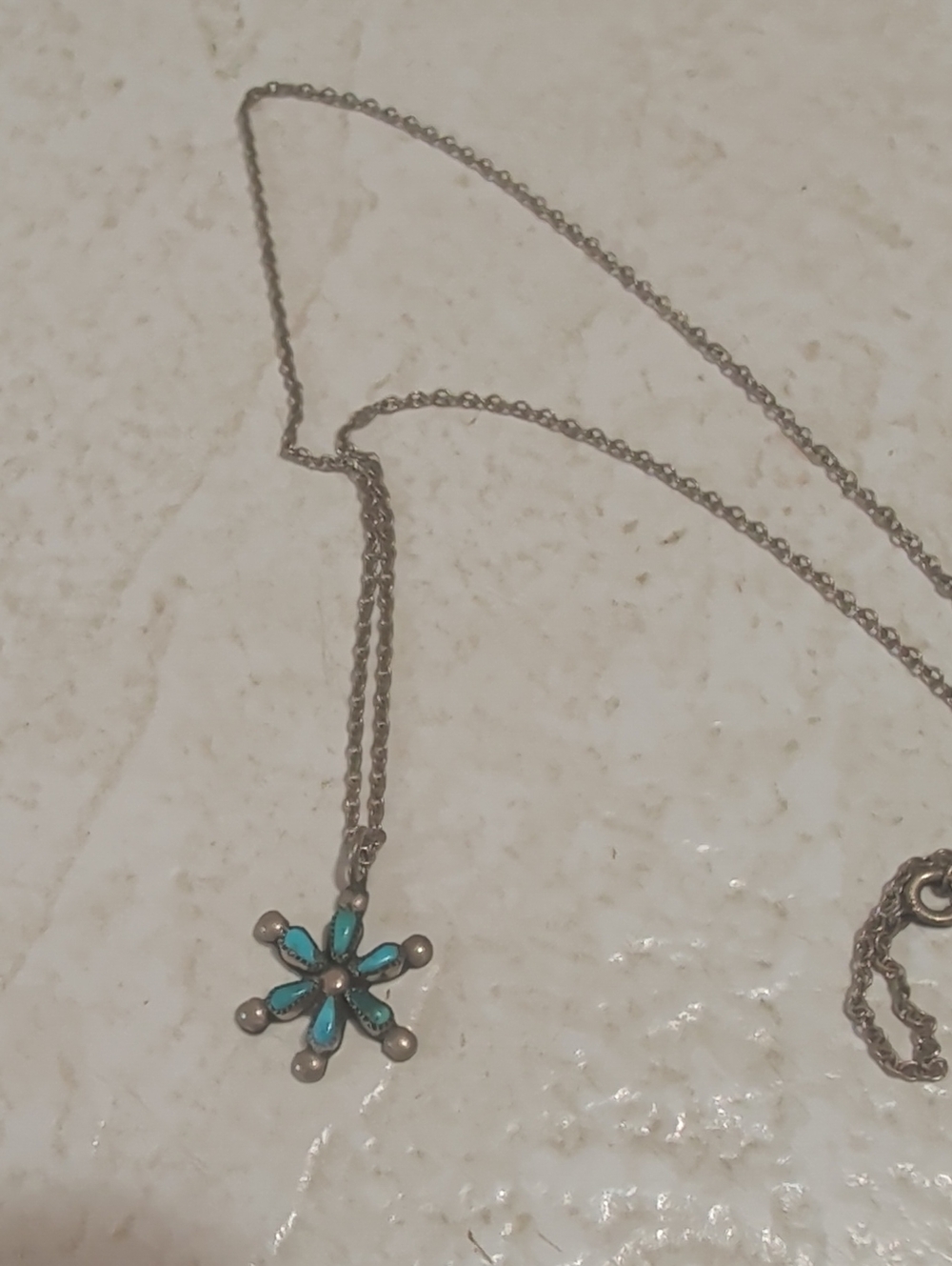 Turquoise Flower Pendant Necklace - Women Jewelry